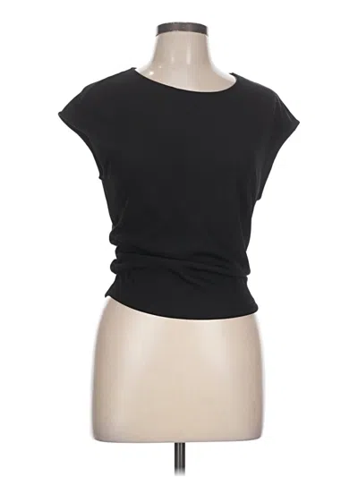Pre-owned Prettygarden Short Sleeve Top Black Boatneck Tops