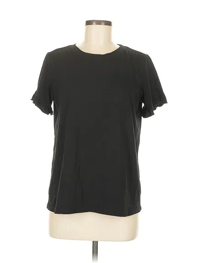 Pre-owned Prettygarden Short Sleeve Top Black Crew Neck Tops