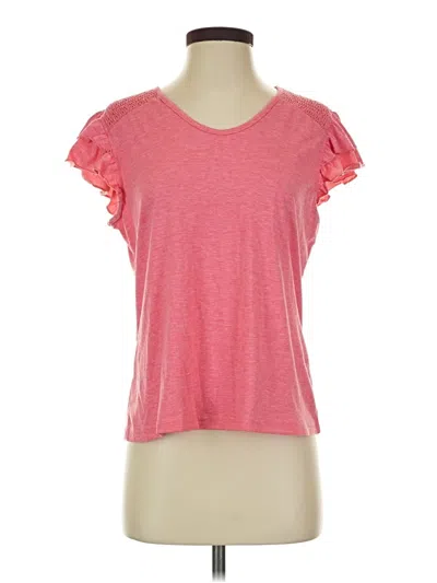 Pre-owned Prettygarden Short Sleeve Top Pink Sweetheart Neckline Tops