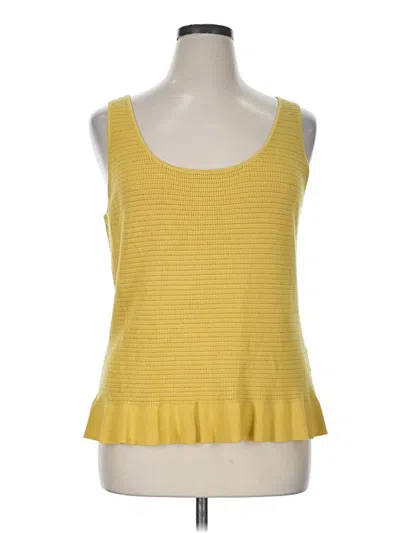 Pre-owned Prettygarden Sleeveless Top Yellow Scoop Neck Tops