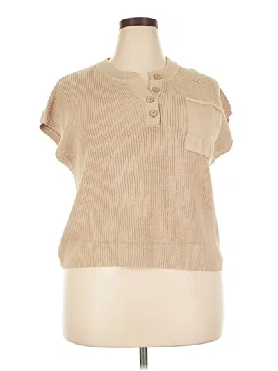Prettygarden Sweater Vest In Tan