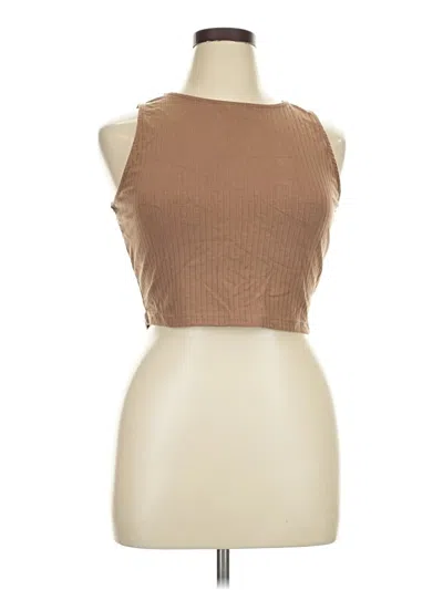 Pre-owned Prettygarden Tank Top Brown Halter Neckline Tops