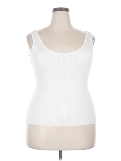 Pre-owned Prettygarden Tank Top White Strapless Neckline Tops