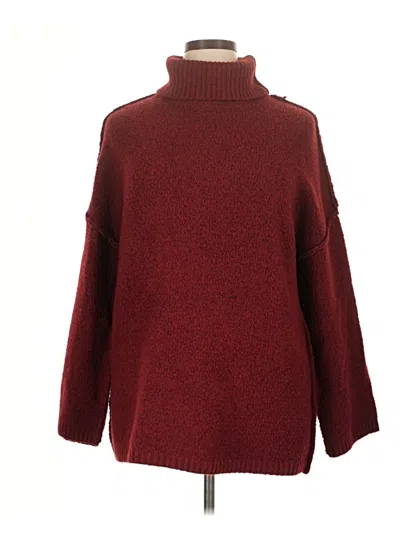 Pre-owned Prettygarden Turtleneck Sweater In Burgundy