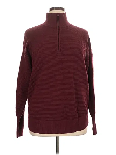 Pre-owned Prettygarden Turtleneck Sweater In Burgundy