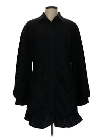 Pre-owned Prettylittlething 3/4 Sleeve Blouse In Black