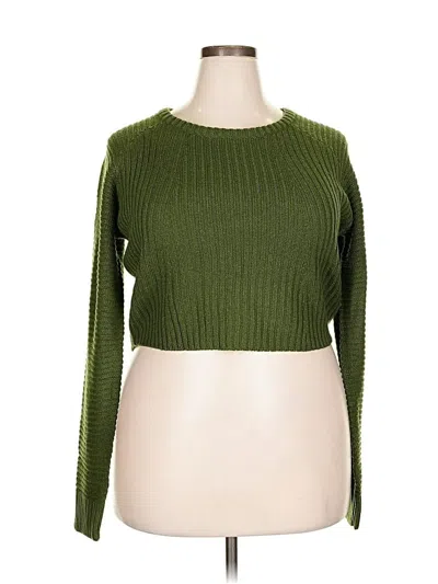 Pre-owned Prettylittlething 3/4 Sleeve T-shirt In Green
