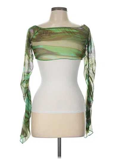 Pre-owned Prettylittlething 3/4 Sleeve T-shirt In Green
