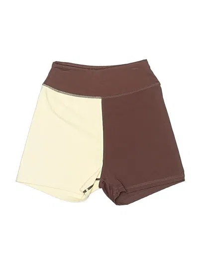 Pre-owned Prettylittlething Athletic Shorts In Brown