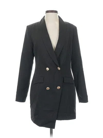 Pre-owned Prettylittlething Blazer Jacket In Black