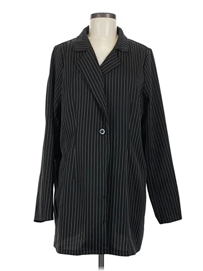 Pre-owned Prettylittlething Blazer Jacket In Black