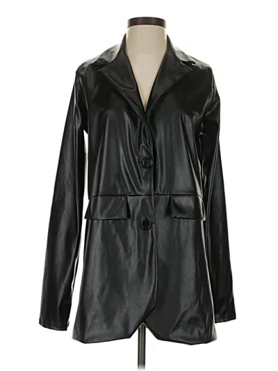 Pre-owned Prettylittlething Blazer Jacket In Black
