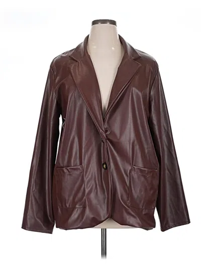 Pre-owned Prettylittlething Blazer Jacket In Brown