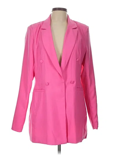 Pre-owned Prettylittlething Blazer Jacket In Pink