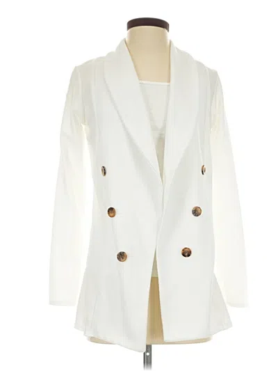 Pre-owned Prettylittlething Blazer Jacket In White