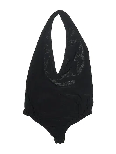 Pre-owned Prettylittlething Bodysuit In Black