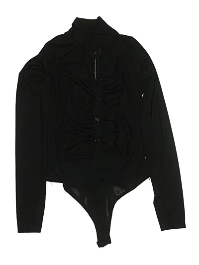 Pre-owned Prettylittlething Bodysuit In Black