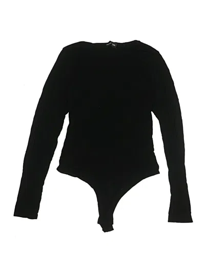 Pre-owned Prettylittlething Bodysuit In Black