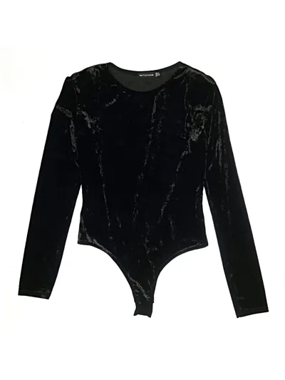 Pre-owned Prettylittlething Bodysuit In Black