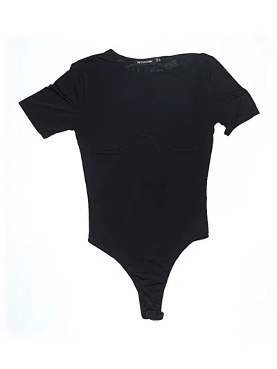 Pre-owned Prettylittlething Bodysuit In Black
