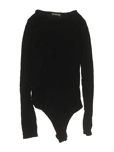 Pre-owned Prettylittlething Bodysuit In Black