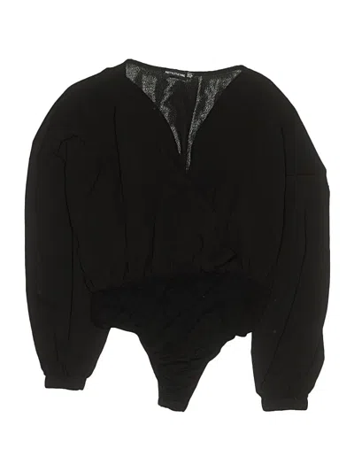 Pre-owned Prettylittlething Bodysuit In Black