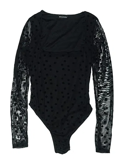 Pre-owned Prettylittlething Bodysuit In Black
