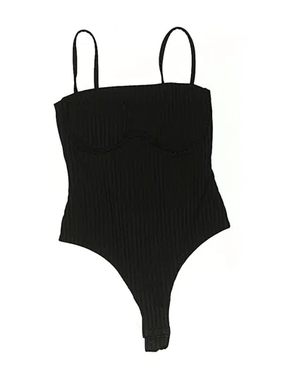 Pre-owned Prettylittlething Bodysuit In Black