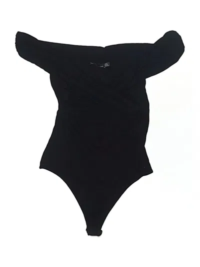 Pre-owned Prettylittlething Bodysuit In Black