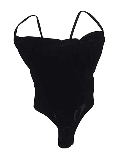 Pre-owned Prettylittlething Bodysuit In Black