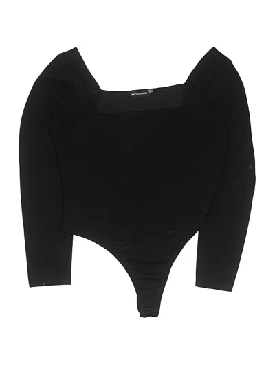Pre-owned Prettylittlething Bodysuit In Black