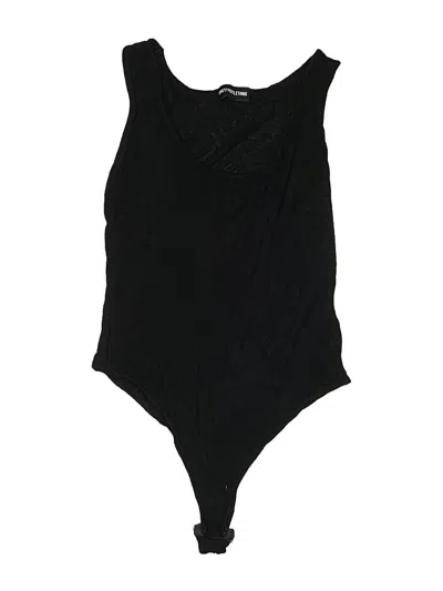 Pre-owned Prettylittlething Bodysuit In Black