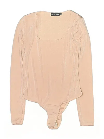 Pre-owned Prettylittlething Bodysuit In Brown
