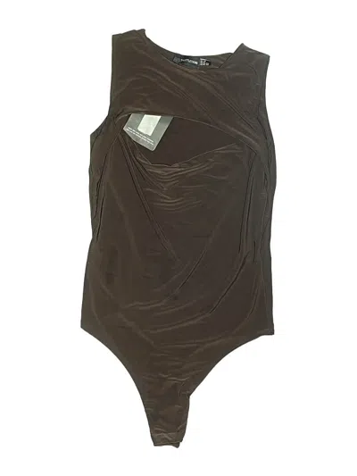 Pre-owned Prettylittlething Bodysuit In Brown