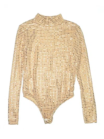 Pre-owned Prettylittlething Bodysuit In Gold