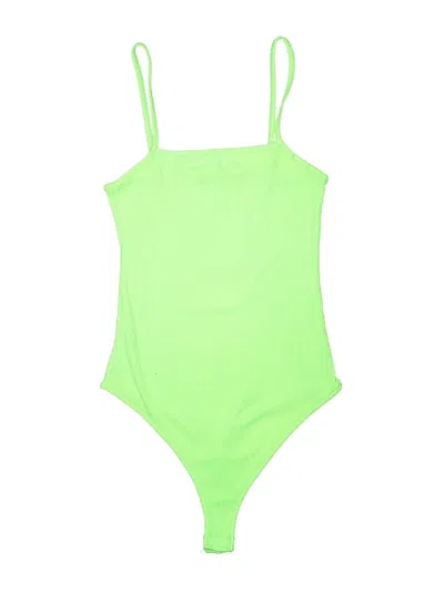Pre-owned Prettylittlething Bodysuit In Green