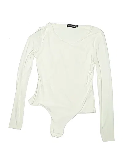 Pre-owned Prettylittlething Bodysuit In Ivory