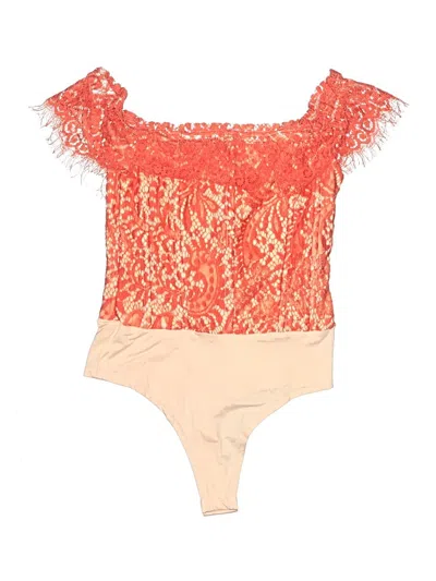 Pre-owned Prettylittlething Bodysuit In Orange