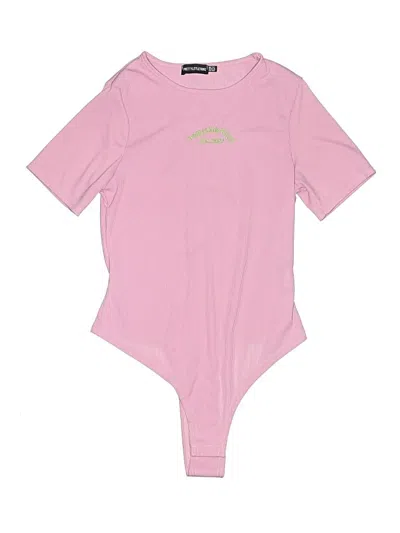 Pre-owned Prettylittlething Bodysuit In Pink