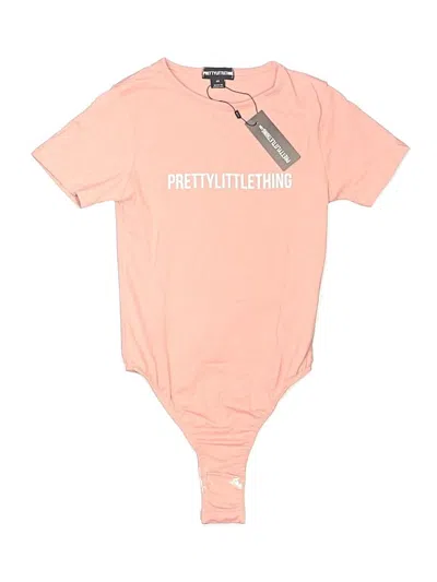 Pre-owned Prettylittlething Bodysuit In Pink