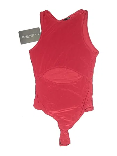 Pre-owned Prettylittlething Bodysuit In Red