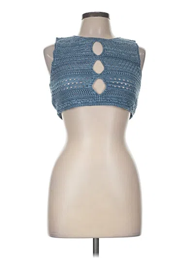 Pre-owned Prettylittlething Cardigan Sweater In Blue