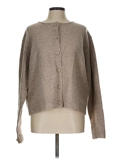 Pre-owned Prettylittlething Cardigan Sweater In Brown