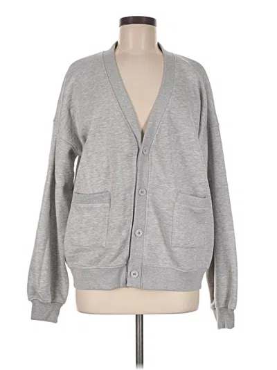 Pre-owned Prettylittlething Cardigan Sweater In Gray