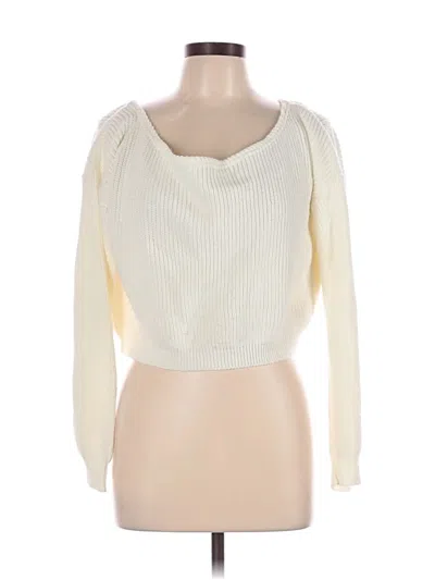 Pre-owned Prettylittlething Cardigan Sweater In Ivory