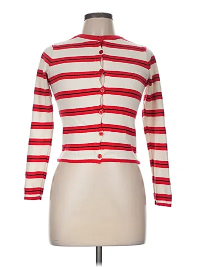 Pre-owned Prettylittlething Cardigan Sweater In Red