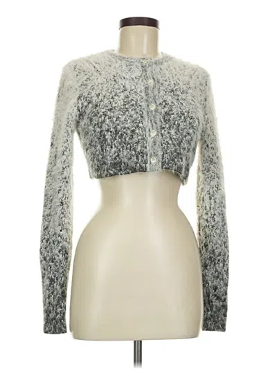 Pre-owned Prettylittlething Cardigan Sweater In Silver