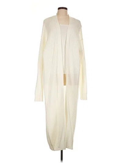 Pre-owned Prettylittlething Cardigan Sweater In White