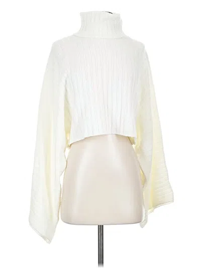 Pre-owned Prettylittlething Cardigan Sweater In White