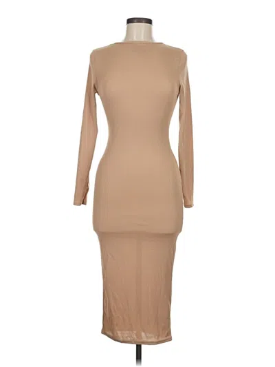 Prettylittlething Casual Dress In Brown